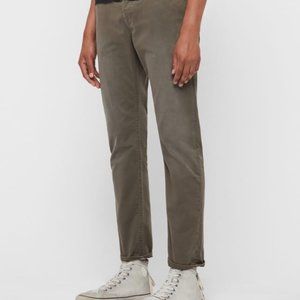 Brand new! Men’s All Saints Carter Twill Straight Pant in olive green